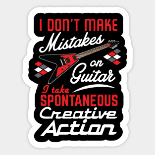 Vintage Rock-n-Roll Guitar - Spontaneous Action Sticker